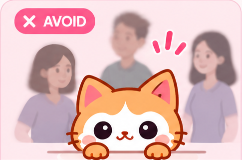 Cảnh báo không nên để người trong khung hình
